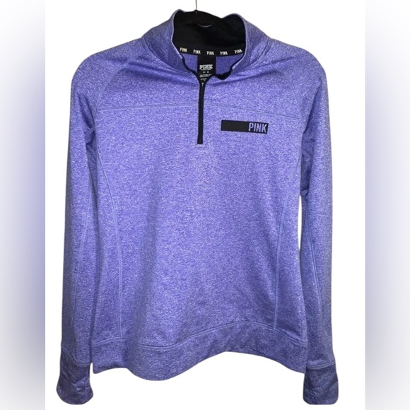 PINK by VS Performance Mid/Hvy Weight 1/4 Zip Pullover - Sz Medium in LNC - Picture 1 of 8